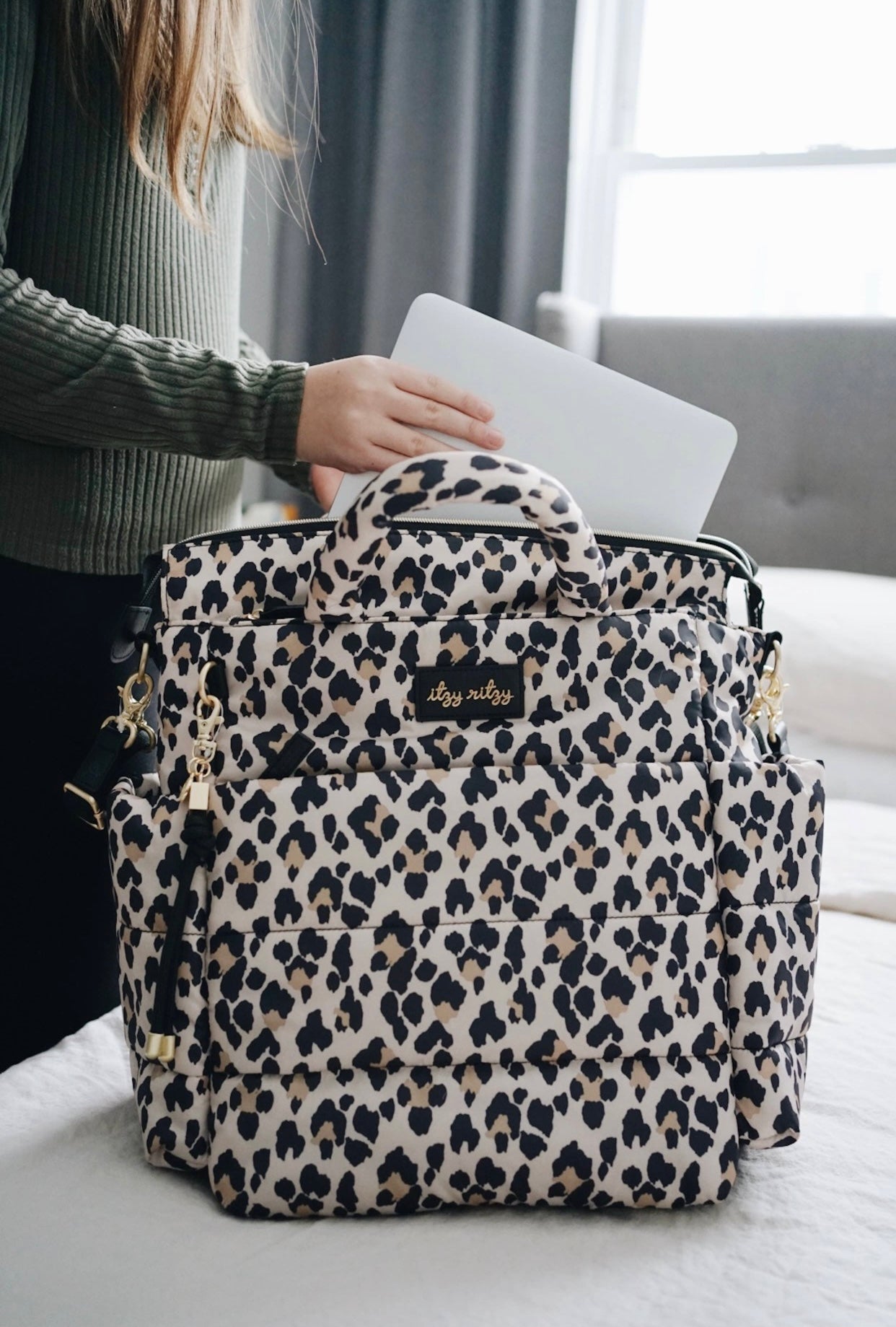 Dream Convertible Leopard Diaper Bag
