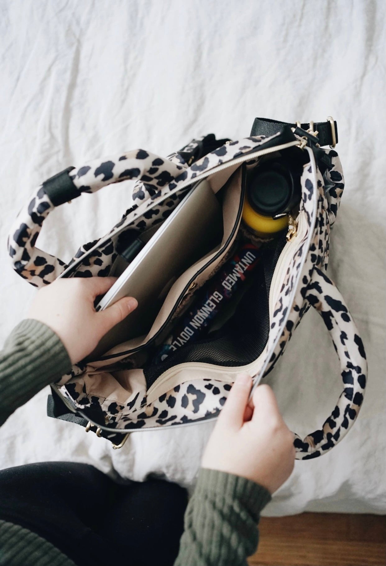 Dream Convertible Leopard Diaper Bag