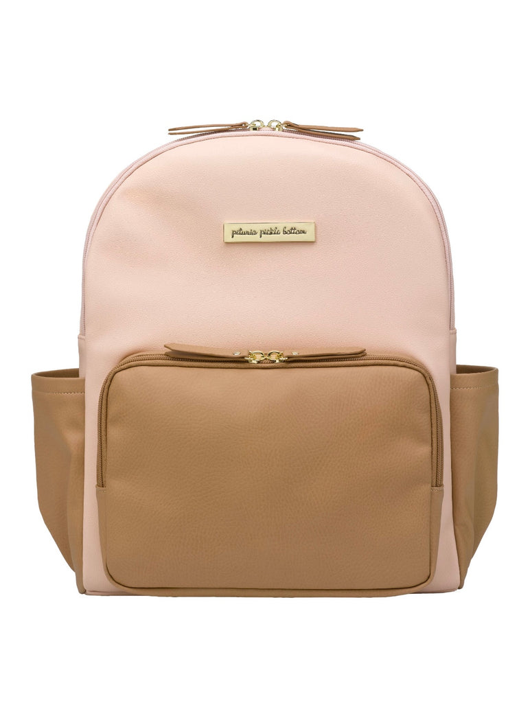 Petunia Backpack Diaper Bag • Blush/Camel